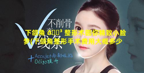 下颌角 🌳 整形术圆你精致小脸梦(下颌角整形手术费用大概多少)